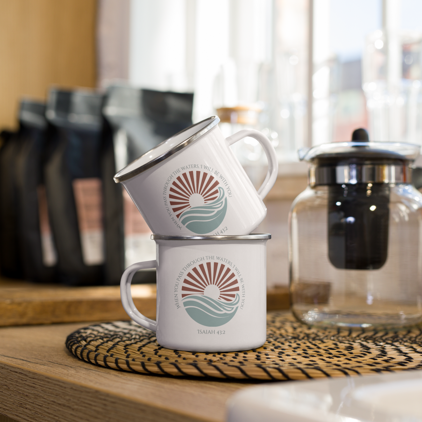 When You Pass Through The Waters - Enamel Mug